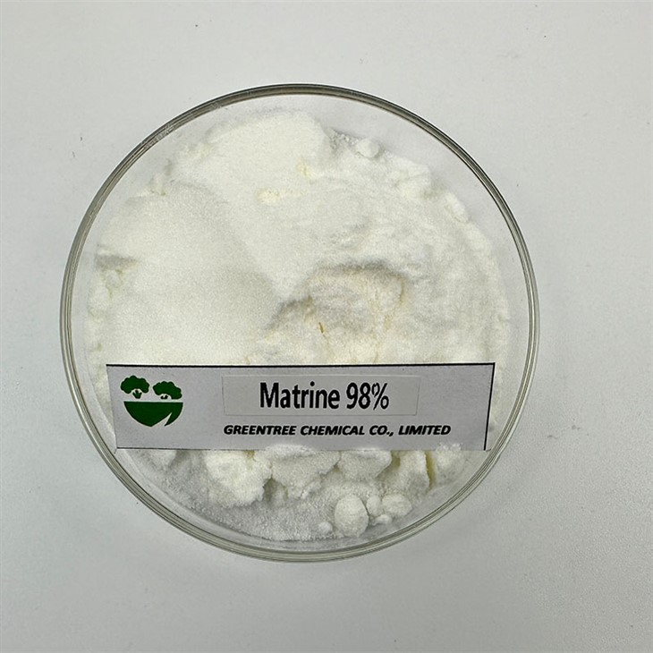 Augstas tīrības pakāpes CAS 519-02-8 pesticīdu insekticīda matrīns 98% laputīm, tripšiem